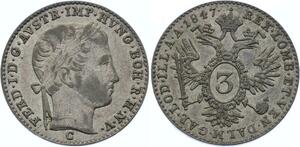 O2058 Autriche 3 Kreuzer Ferdinand I 1847 C Prague FDC !!! ->Make offer