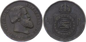 O2072 Brasilien Brasilien 20 Reis Pedro II 1869 ->Make offer