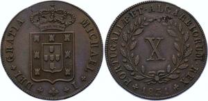 O2084 Portugal 10 X Reis Michael I 1831 ->Make offer