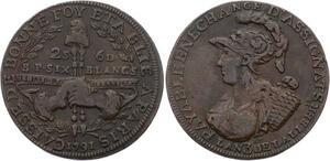 O2116 Rare !! La Constitution 3 Sols Caisse de Bonne Foy Louis XVI 1791 Paris