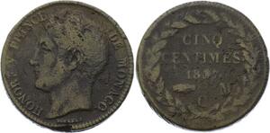 O2173 Monaco 5 Centimes Honoré V 1837 - >M offer