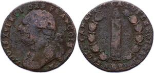 O2193 Rare Constitution 12 Deniers François Louis XVI 1792 2e sem N Montpellier Cédille
