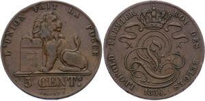 O2242 Belgique Belgium 5 Centimes Léopold I 1856 ->Make offer