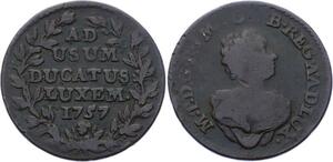 O2257 Luxembourg Double Liard Marie-Thérèse (1740-1780)  1757 Bruxelles