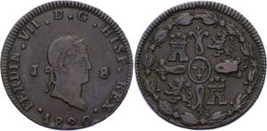 O2259 Spain 8 maravedís Fernando VII Jubia 1820 ->Make offer