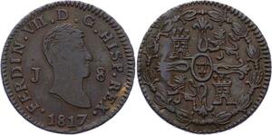 O2263 Spain 8 maravedís Fernando VII Jubia 1817 Quality ->Make offer