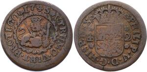 O2289 Spain 2 Maravedís Philip V 1745 Segovia ->Make offer