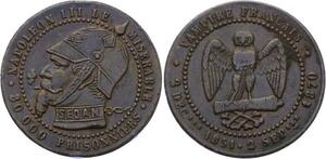 O2294 France 5 Centimes Satirique Napoléon III Le Misérable Sedan 80000 Prisonniers