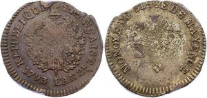 O2297 Convention Siège de Mayence 1 Sol 1793 ->Make offer