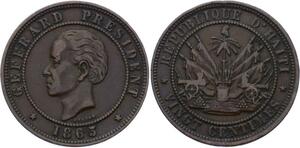 O2316 Haiti 20 Centimes 1863 Geffrard President ->Make offer