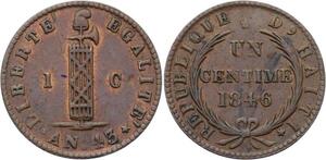 O2317 Haiti Un Centime An 43 1846 AU ->Make offer