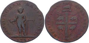 O2327 UK Great Britain Half Penny Warwickshire Birmingham 1793 ->Make offer