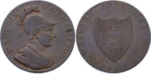 O2337 UK Great Britain 1/2 Penny Token 1791 Hampshire Southampton ->Make offer