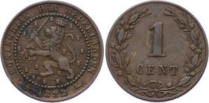 O2406 Netherlands 1 Cent Willem III Wilhelmina 1882 ->Make offer