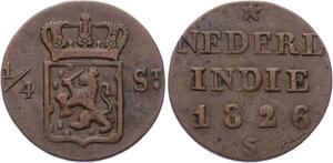 O2408 Netherlands Sumatra East Indies 1/4 Stuiver Willem I 1826 ->Make offer