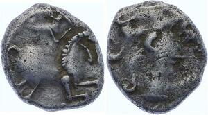 O2453 Rare Denier Eduens Bibracte Mont-Beuvray Cheval à Droite Argent ->M offre