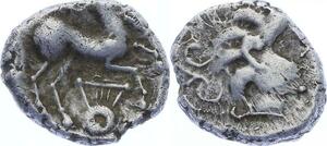 O2456 Rare R2 Eduens Bibracte Mont-Beuvray Denier à la Lyre Argent ->Make offer