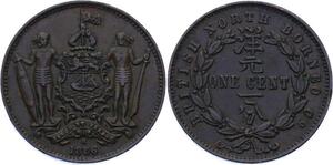 O2472 British North Borneo 1 Cent 1886 H Heaton ->Make offer