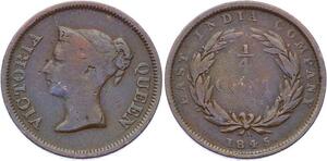 O2473 Straits Settlements 1/4 cent Victoria 1845 ->Make offer