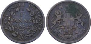 O2491 British India 1/12 Anna 1848 Bombay ->Make offer