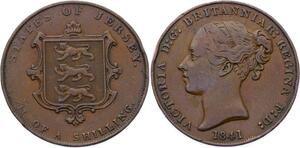 O2492 Jersey 1/13 Shilling Victoria 1841 ->Make offer