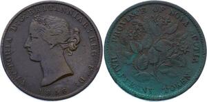 O2608 Canada Nova Scotia 1/2 Penny Victoria 1856 ->Make offer