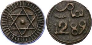 O2618 Morocco 4 Falus Sidi Mohammed IV 1289 Fes mint ->Make offer