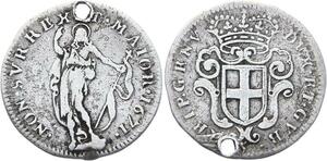O2628 Italia Genova 5 Soldi St. John 1671 Silver ->Make offer