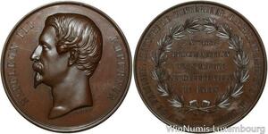 O4610 Rare Médaille Napoléon III Proclamation Empire 1852 Paris FDC