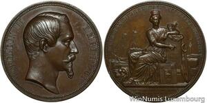 O4612 Rare Medal United Kingdom Napoléon III Queen Victoria 1855 Boulogne SPL