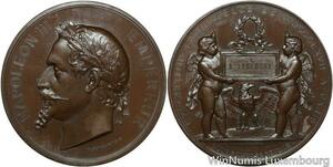 O4615 Rare Medaille Napoléon III Exposition Universelle 1867 SPL FDC