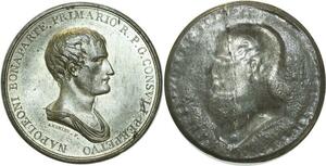 O6003 France Unique Cliché uniface Napoleon Bon. Andrieu Consul Desnoyers SPL