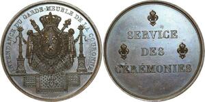 O6006 Tres rare Médaille Intendance Garde Meuble Charles X Desnoyers SPL FDC