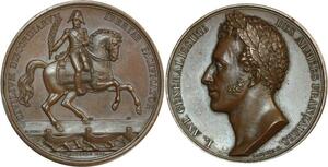 O6018 Rare Médaille Louis Antoine duc Angoulême Caunois 1823 Desnoyers