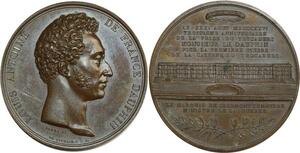 O6023 Rare Médaille L-A. Artois duc d’Angoulême Prise Trocadéro 1826 Desnoyers