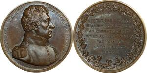 O6025 Rare Médaille Général Lafayette USA 1830 Caunois Baron Desnoyers SPL