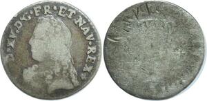 O6157 Rare R3 France 1/20 Ecu Louis XV branches oliviers Z Grenoble Argent ->M offre