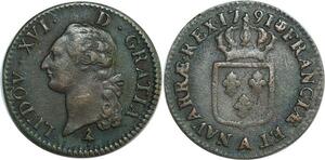 O6175 France Sol Louis XVI 1791 A Paris Heron 1er sem ->M offre