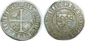 O6181 France Charles VI 1380-1422 Blanc Guénar Argent ->M offre