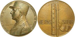 O6242 France Médaille Maréchal de Lattre de Tassigny France Turin 1982 SUP