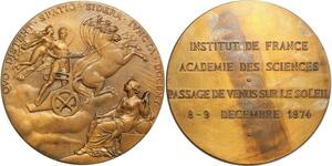 O6256 France Coffret Médaille Institut Sciences Passage Vénus Soleil 1874 SUP