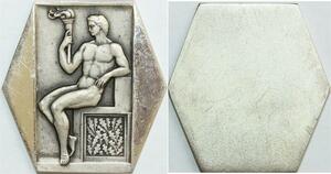 O6265 France Plaque Médaille Art Déco Jeux Olympique SUP