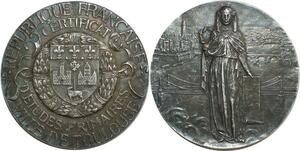 O6307 France Médaille Certificat Etudes Ville Toulouse Rivet Silvered SUP