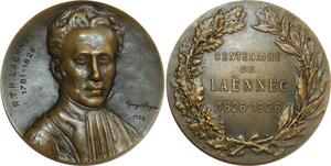 O6323 France Médaille Laënnec Centenaire 1826 Georges Hayem 1926 SUP