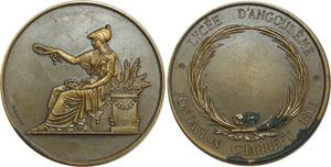 O6324 Médaille Lycée Angoulème Fondation Chabrefy Brenet 1801 SUP