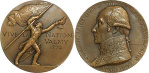 O6325 Médaille Art Déco Kellermann duc de Valmy Strasbourg 1820 Morlon SUP