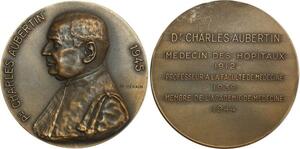 O6331 France Médaille Dr Charles Aubertin Hérain 1945 Médecine SUP