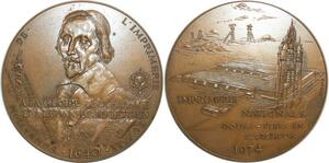 O6338 France Médaille Imprimerie Nationale Douai Flers Escrebieux Corbin 1980 SUP