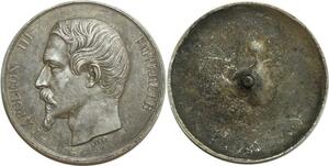 O6348 Epreuve Uniface Exposition Laval Napoleon III 1857 Argent Silver
