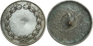 O6349 Epreuve Uniface Exposition Laval Napoleon III 1857 Argent Silver